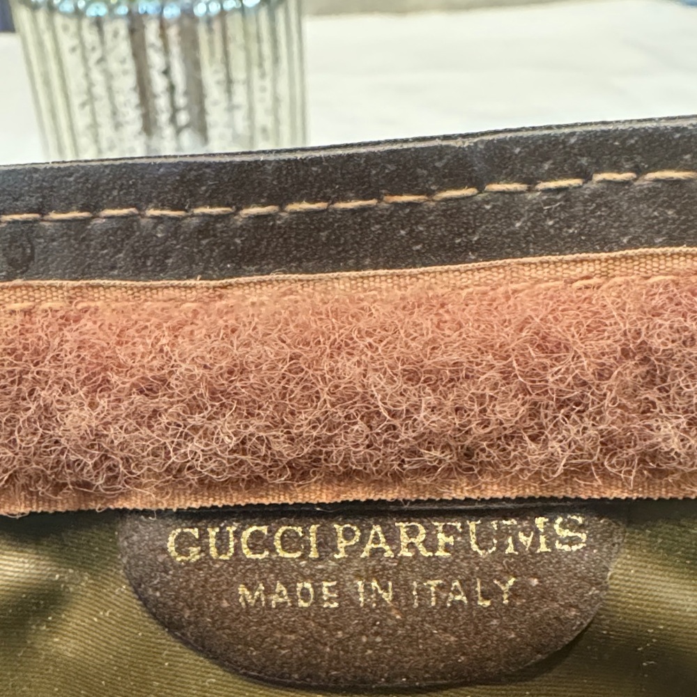 Gucci Beige Monogram Canvas Wallet with Brown Trim and Green-Red Web Stripe - Picture 8 of 8